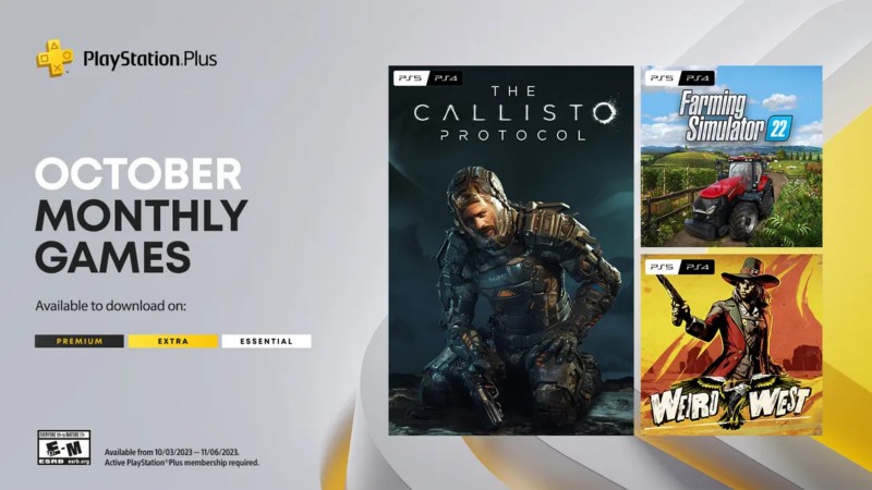 October 2023 PlayStation Plus Games Callisto Protocol Weird West Farming Simulator 22