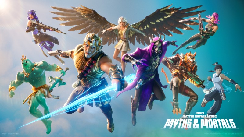 fortnite chapter 5 season 2 myths & mortals battle pass lineup skins changes greek mythology