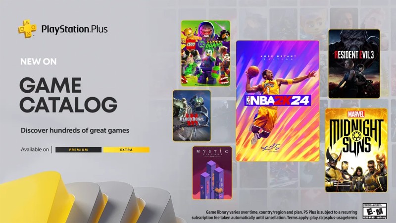 ps plus lineup playstation 5 ps5 dragon ball z kakarot nba 2k24 resident evil 3